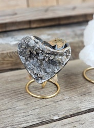 Metallställning för kristaller/fossiler, guld