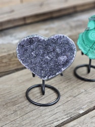 Metallställning för kristaller/fossiler, svart