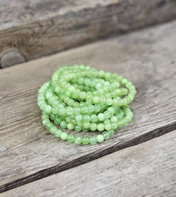 Grön Kalcit, armband 6mm runda pärlor