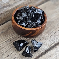 Svart Obsidian, liten rå