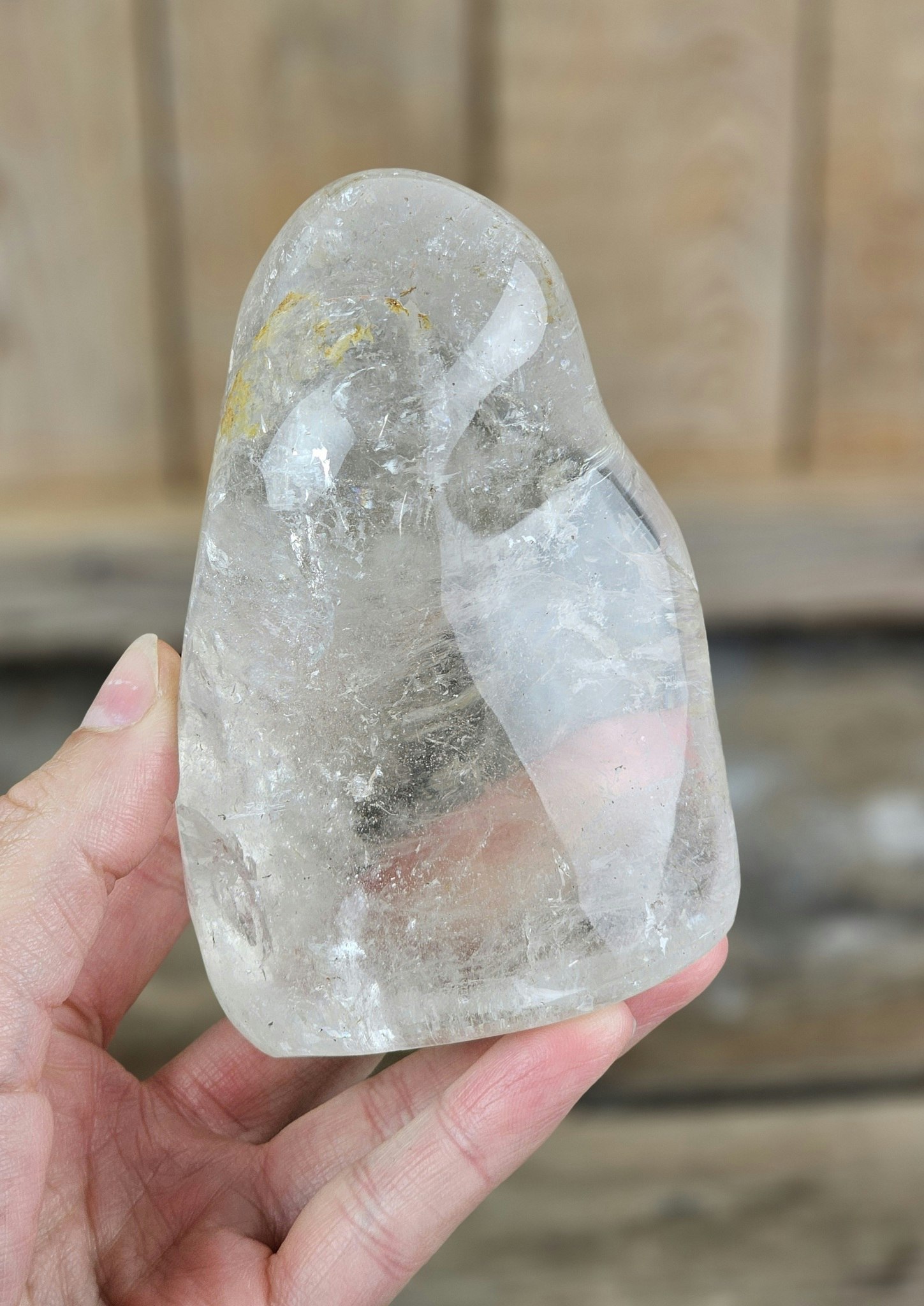 Bergkristall, polerad kristall stående friform #1