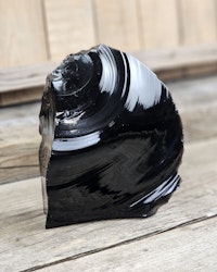 Svart Obsidian rå XL #2