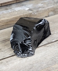 Svart Obsidian rå XL #3