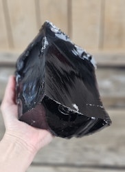 Svart Obsidian rå XL #6