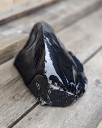 Svart Obsidian rå XL #7