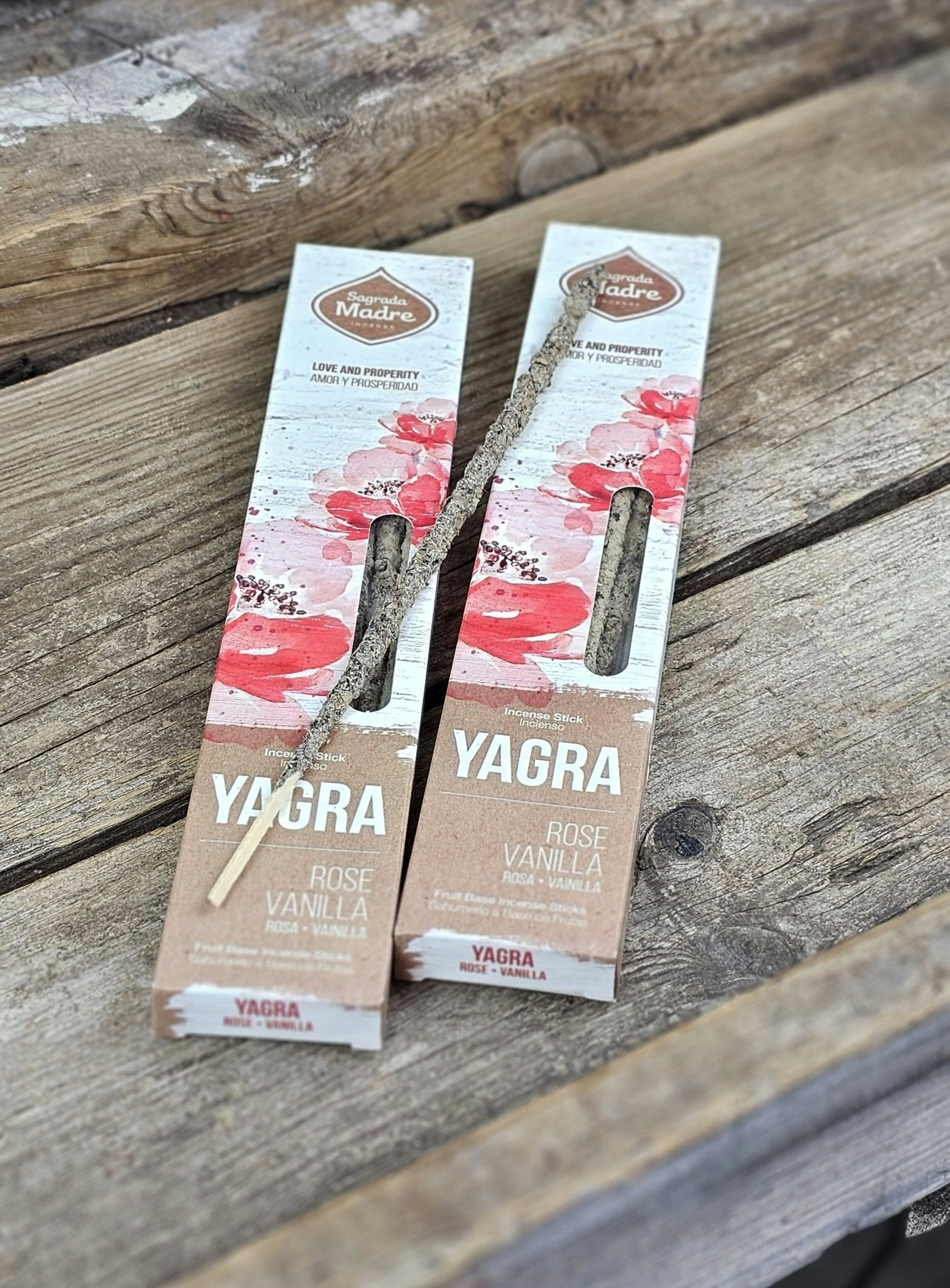 Sagrada Madre -  YAGRA, Rosor & Vanilj rökelsepinnar