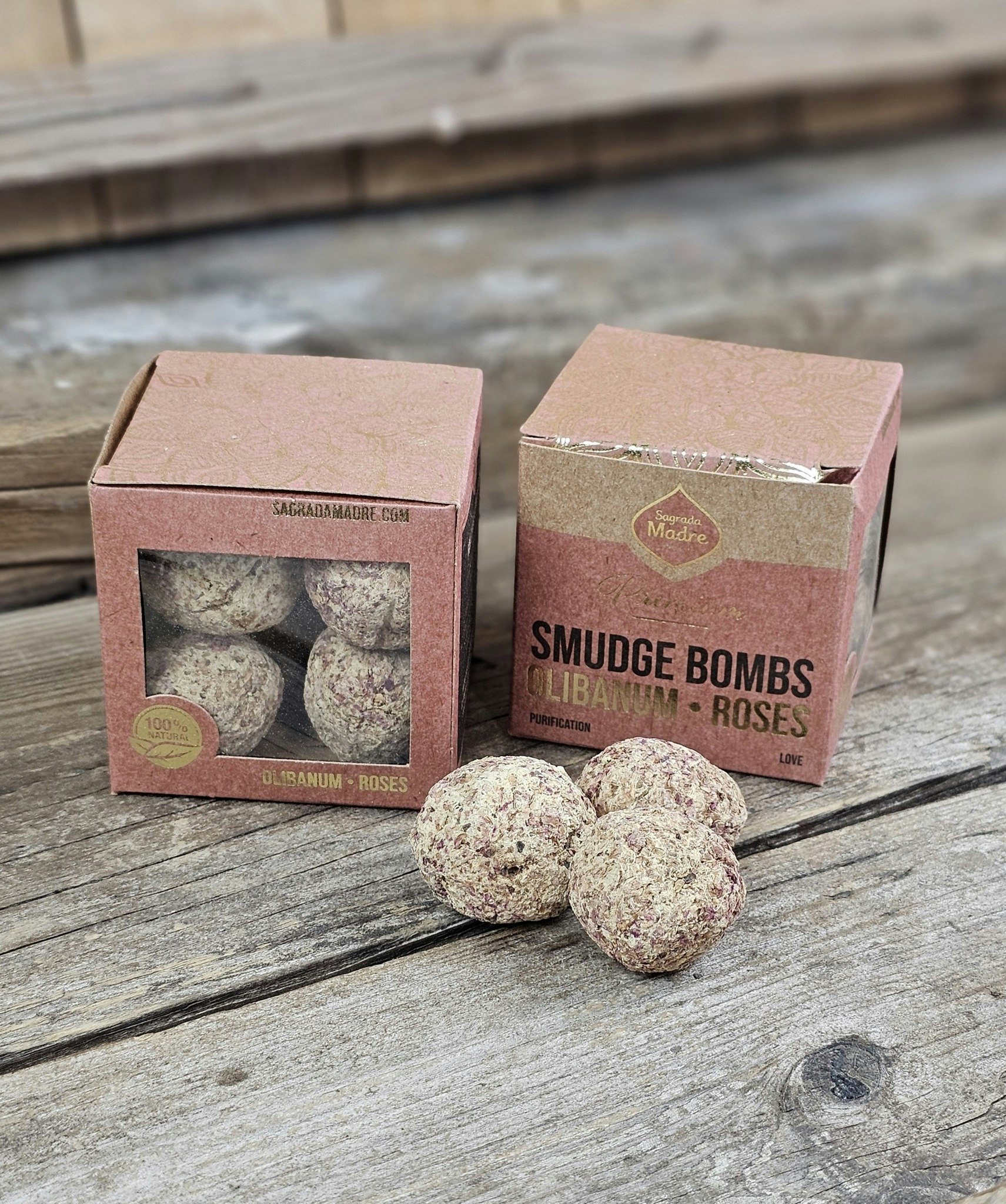 Sagrada Madre - Premium Bombitas, Olibanum & Rosor rökelsebollar