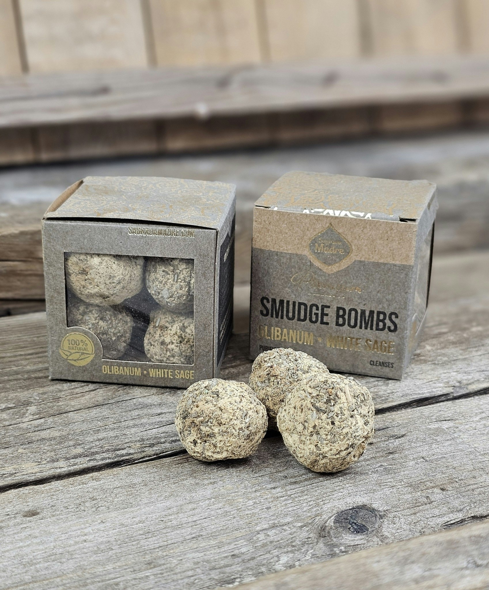 Sagrada Madre - Premium Bombitas, Olibanum & Salvia rökelsebollar