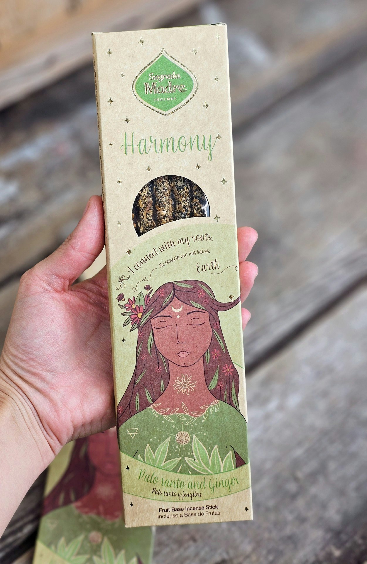 Sagrada Madre -  5 Elements, Earth (Palo Santo & Ingefära) rökelsepinnar