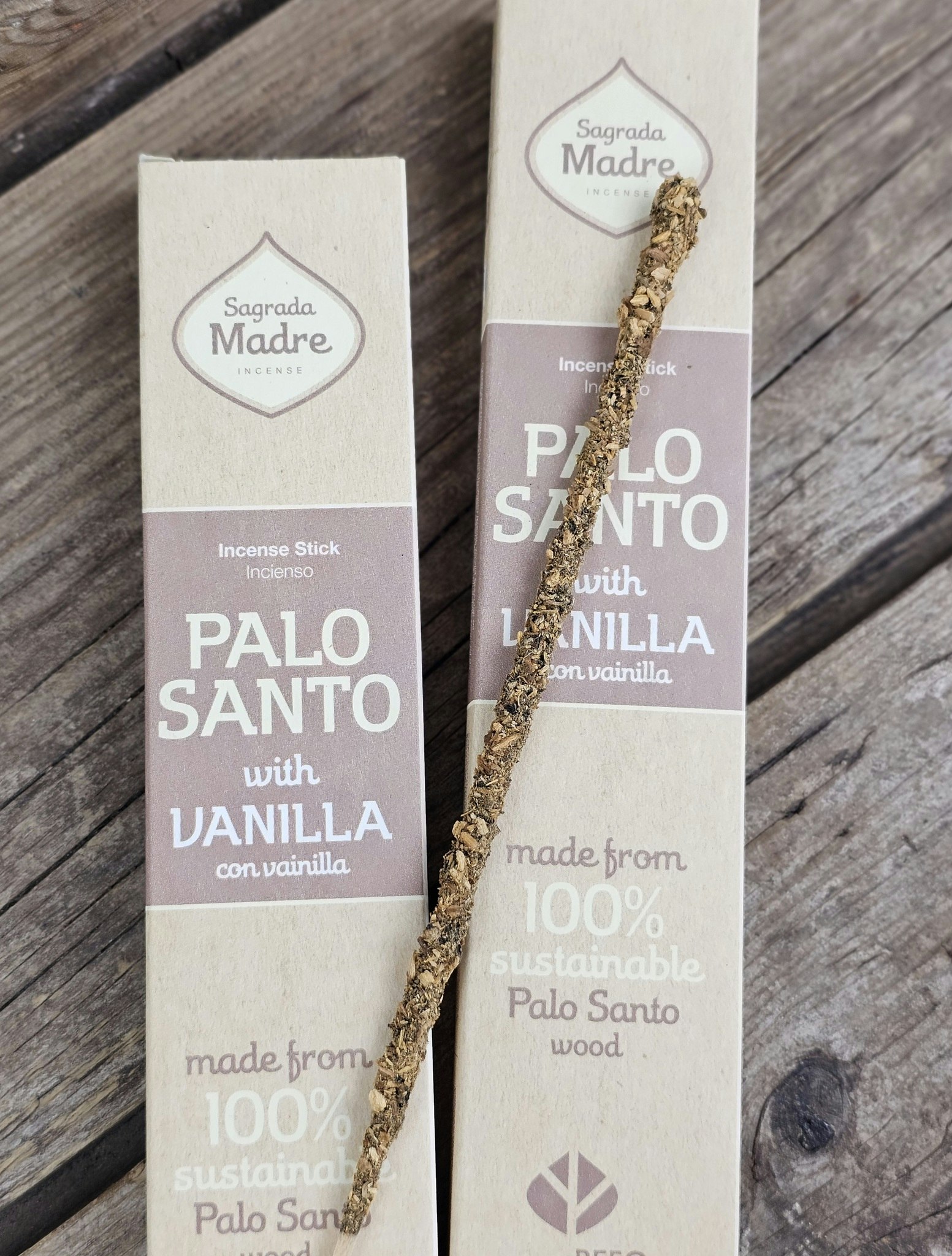 Sagrada Madre - Palo Santo med Vanilj, rökelsepinnar