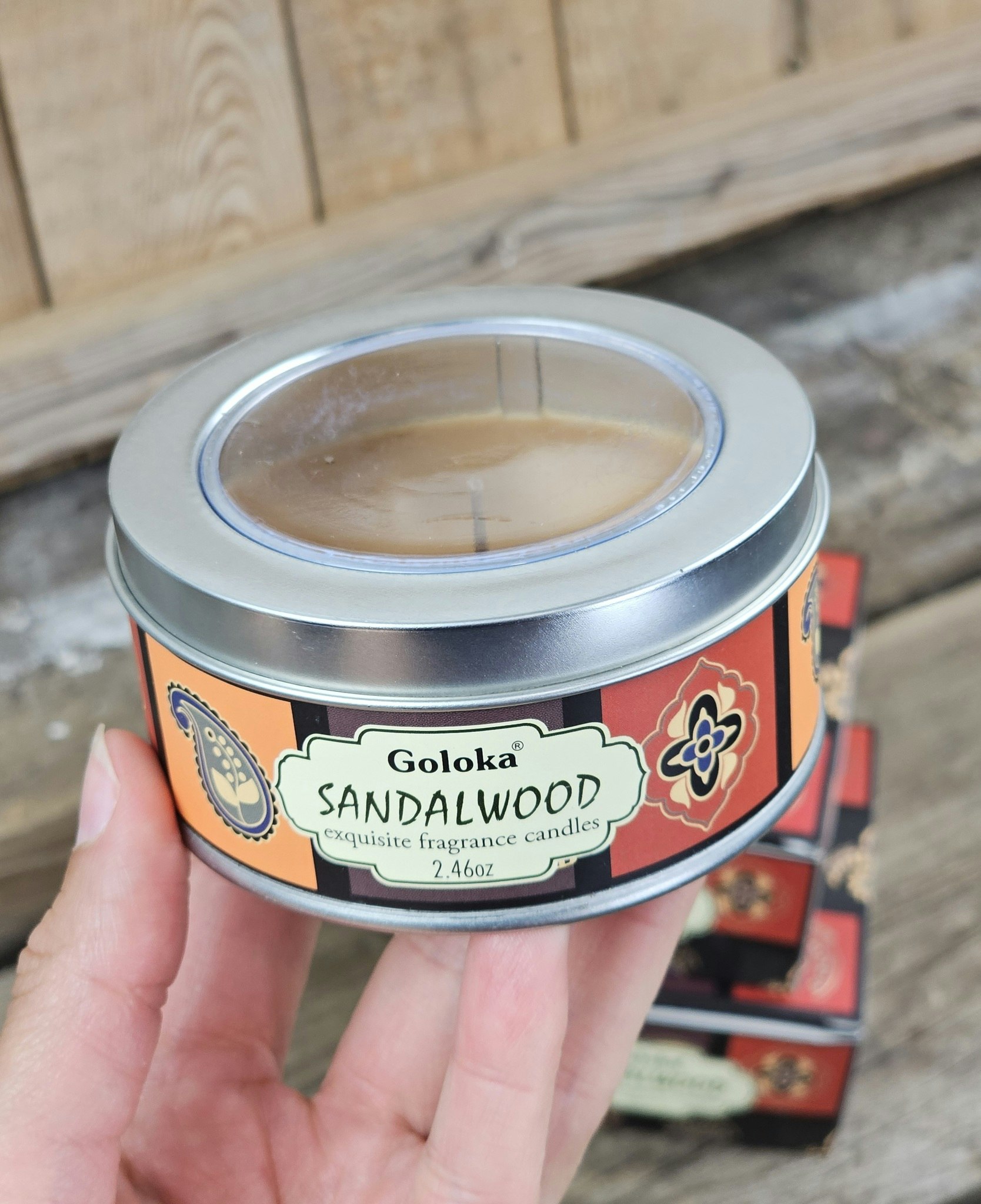 Goloka - Sandelträ (Sandalwood), doftljus 6h