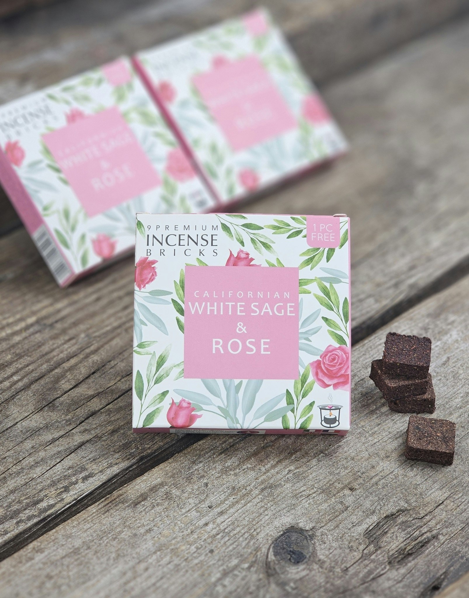 Aromafume - White Sage & Rose, rökelsebrickor