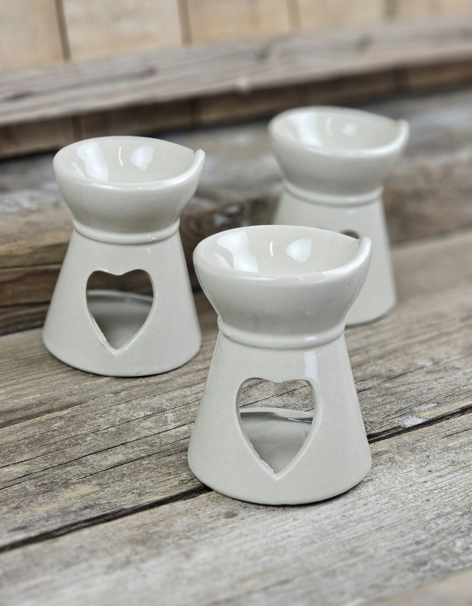 Aromalampa, diffuser beige hjärta