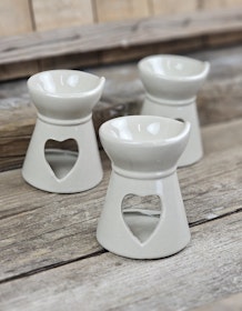 Aromalampa, diffuser beige hjärta