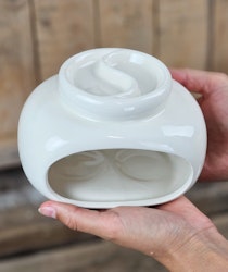 Aromalampa, dubbel diffuser creme vit