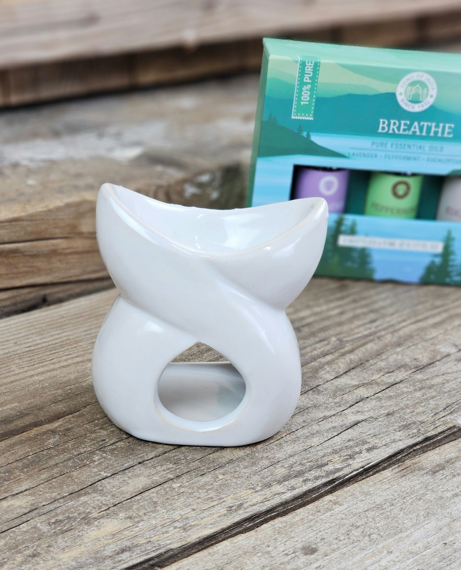 Aromalampa, diffuser liten vit