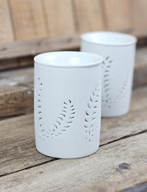 Oljebrännare, Aroma diffuser vit keramik Fjädrar