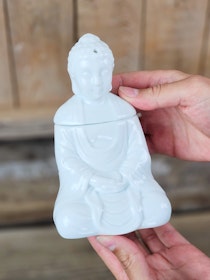 Oljebrännare, Aroma diffuser vit keramik Buddha