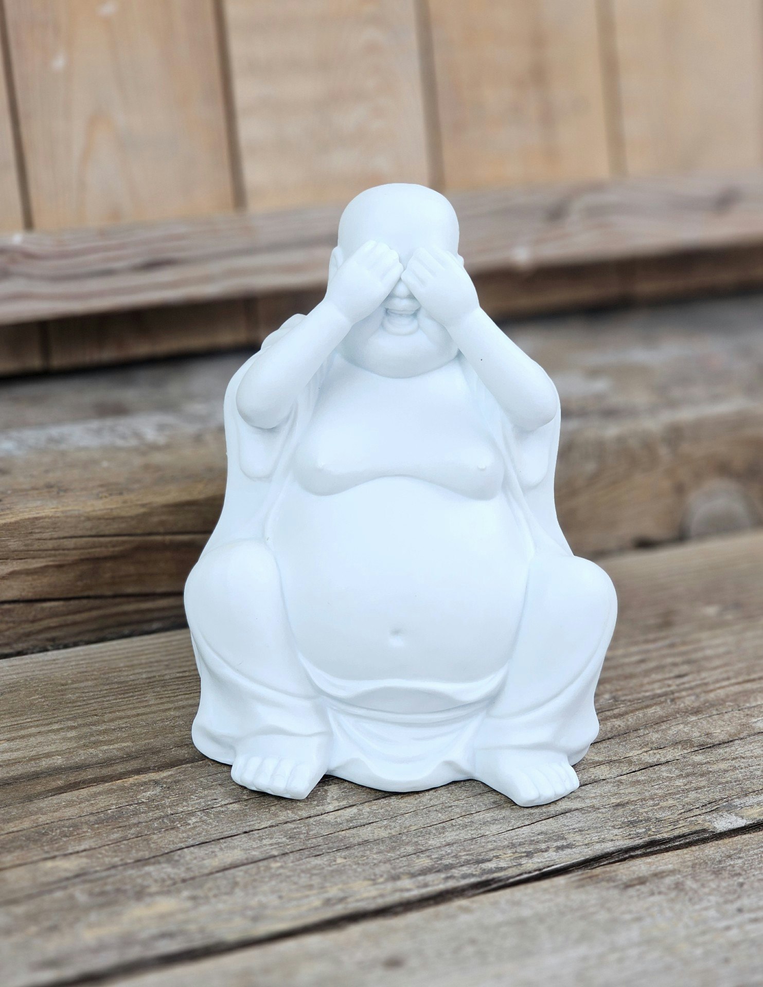 Oljebrännare, Aroma diffuser vit keramik stor Buddha (inte se/höra/tala)