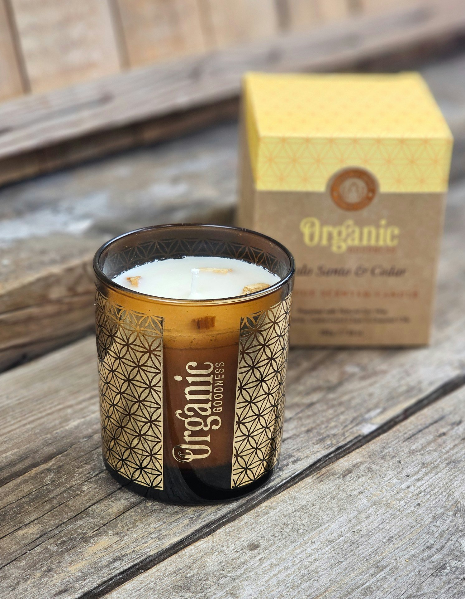Song Of India - Organic Goodness Palo Santo & Cedar, doftljus 50h