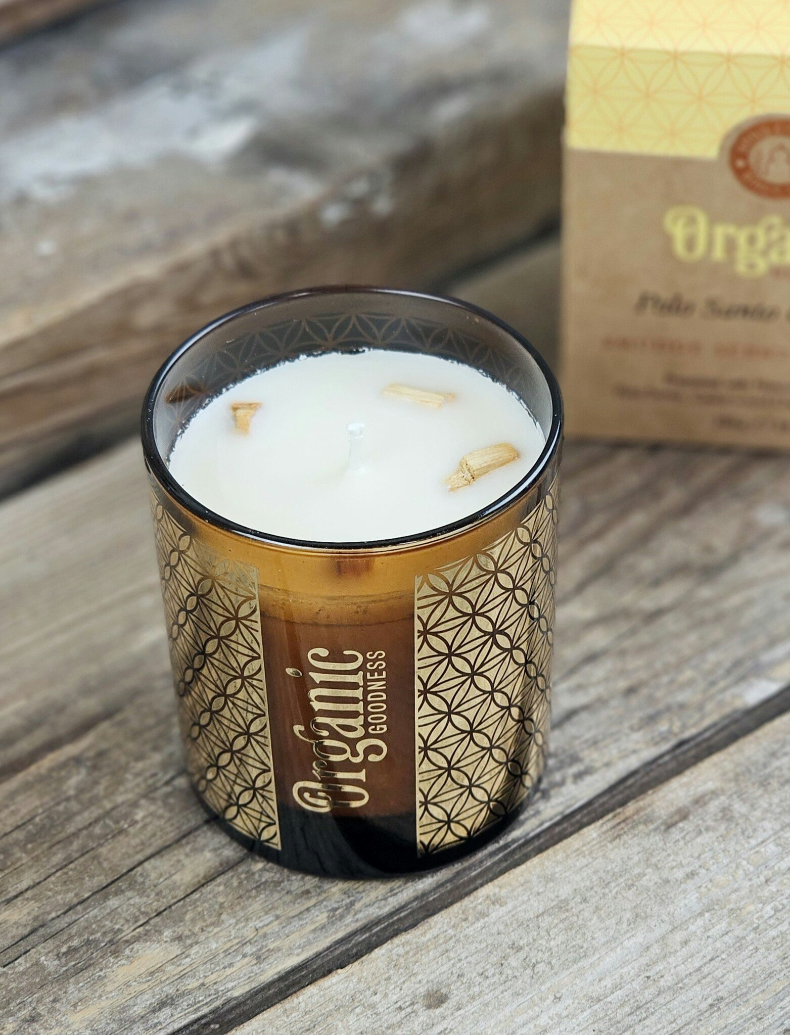 Song Of India - Organic Goodness Palo Santo & Cedar, doftljus 50h