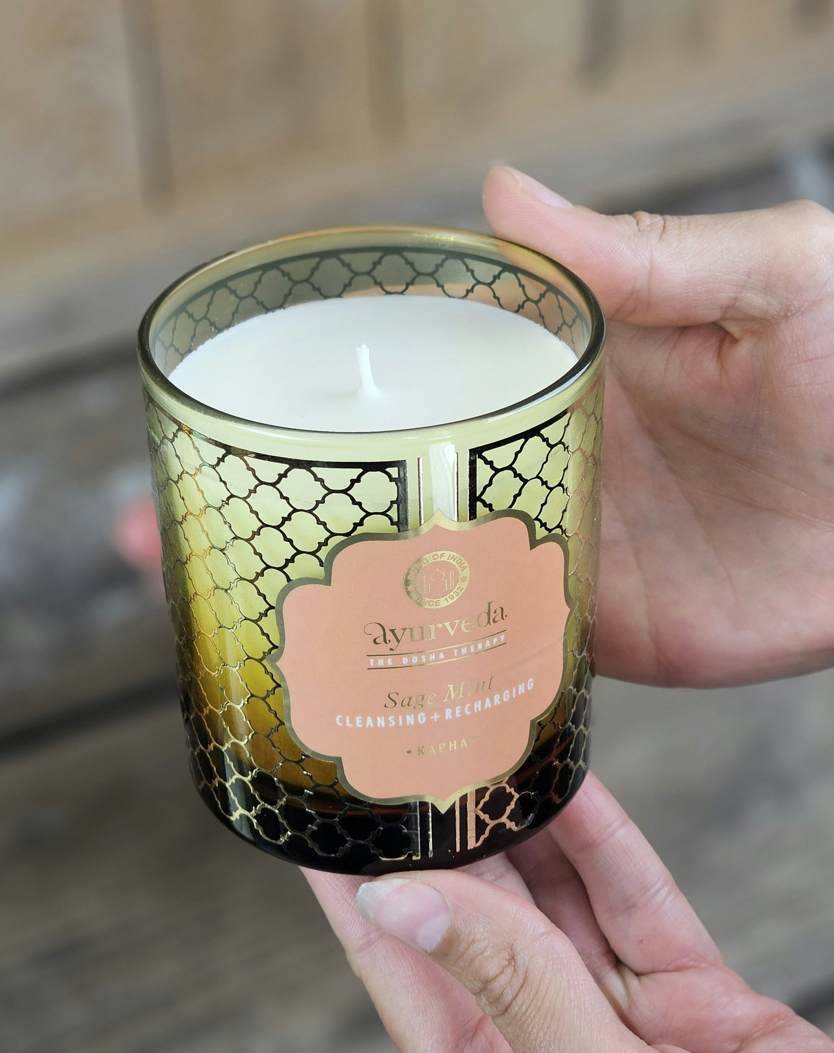 Doftljus Song Of India, Kapha Sage Mint Ayurveda 55h