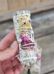 Vit Salvia med Tusensköna