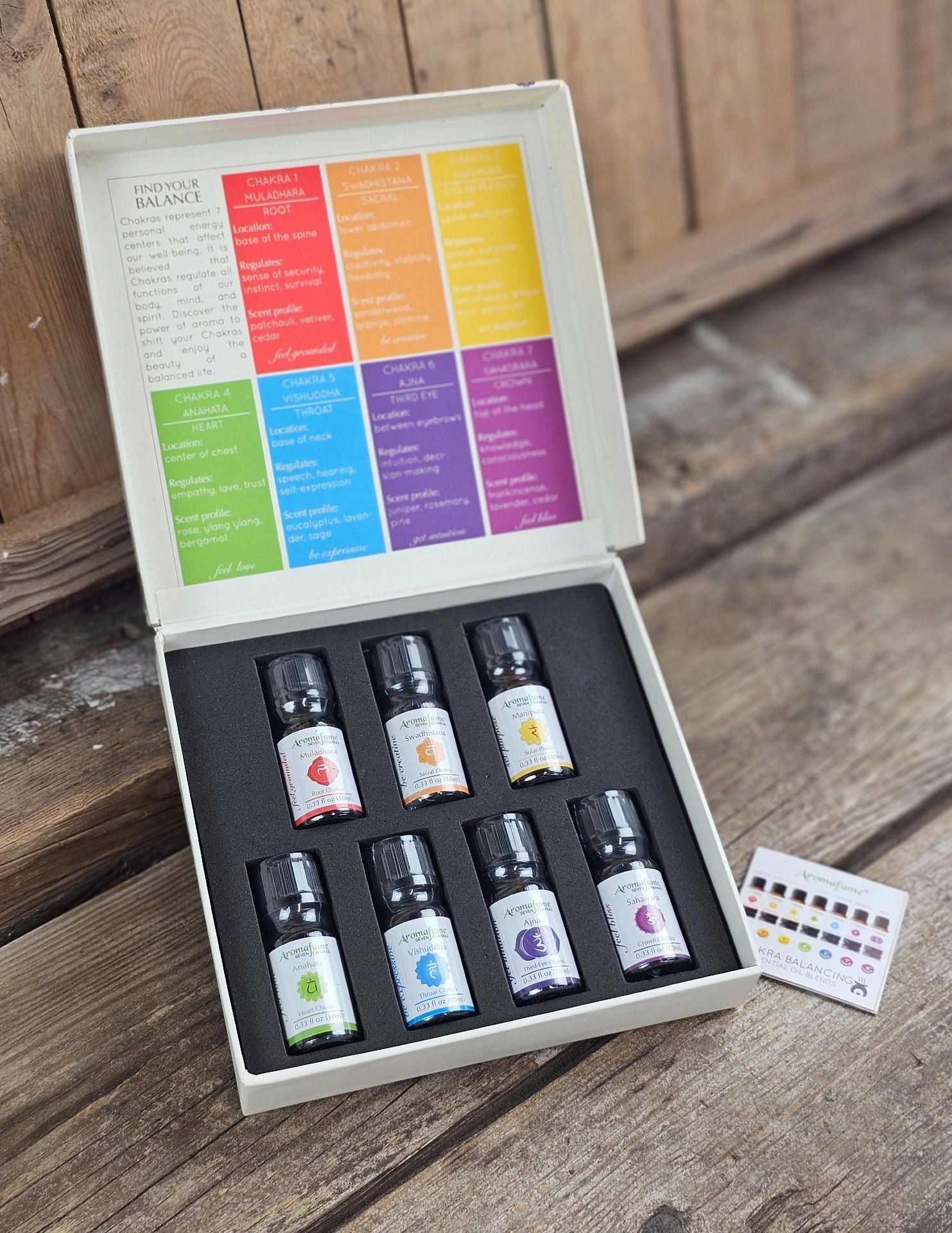 Aromafume - 7 Chakra essential oil blend set, Eterisk olja Aromaterapi