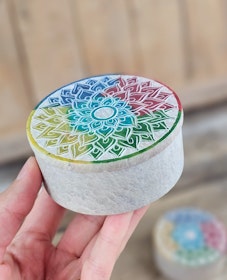 Förvaringsask i täljsten, Chakra mandala liten