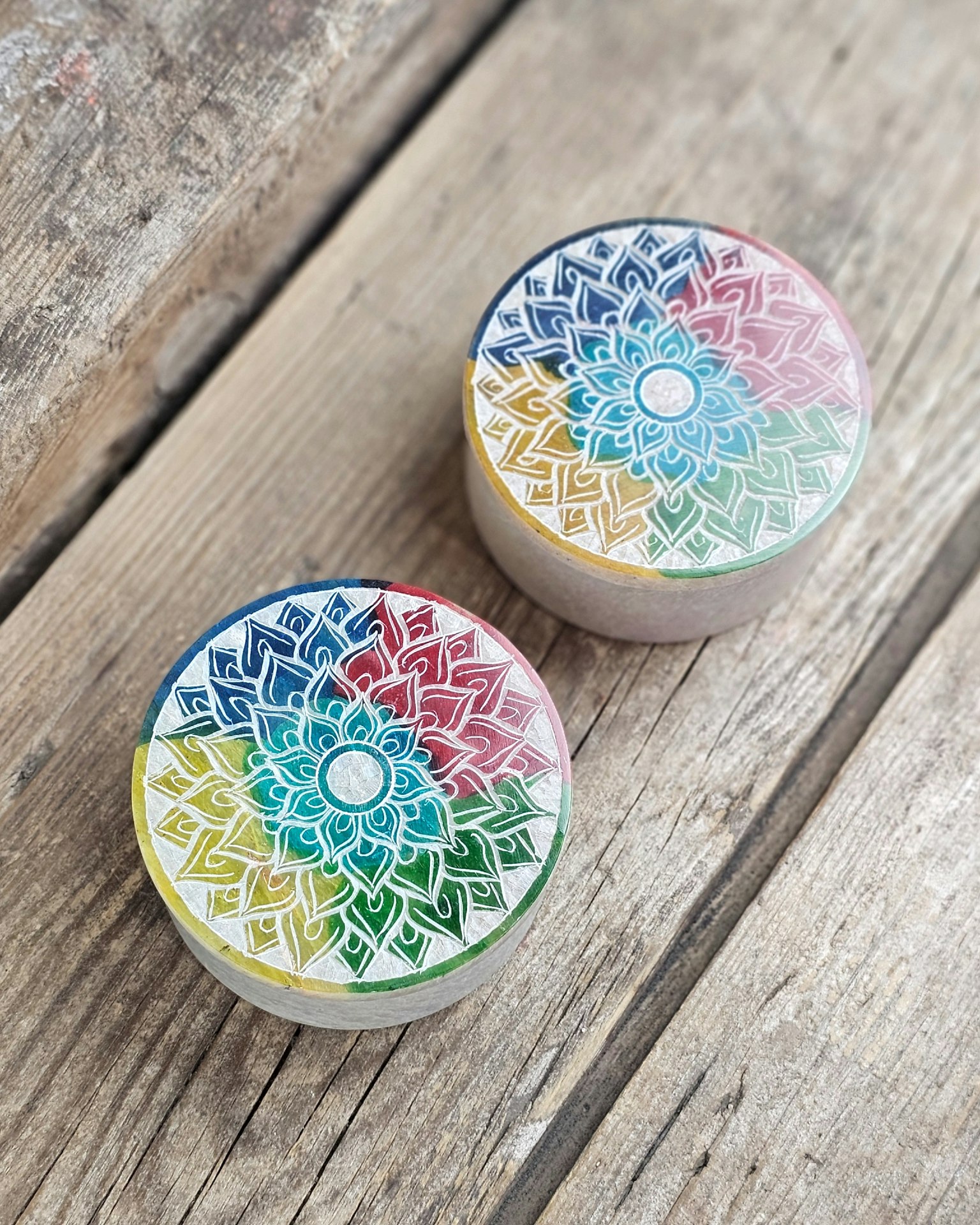Förvaringsask i täljsten, Chakra mandala liten