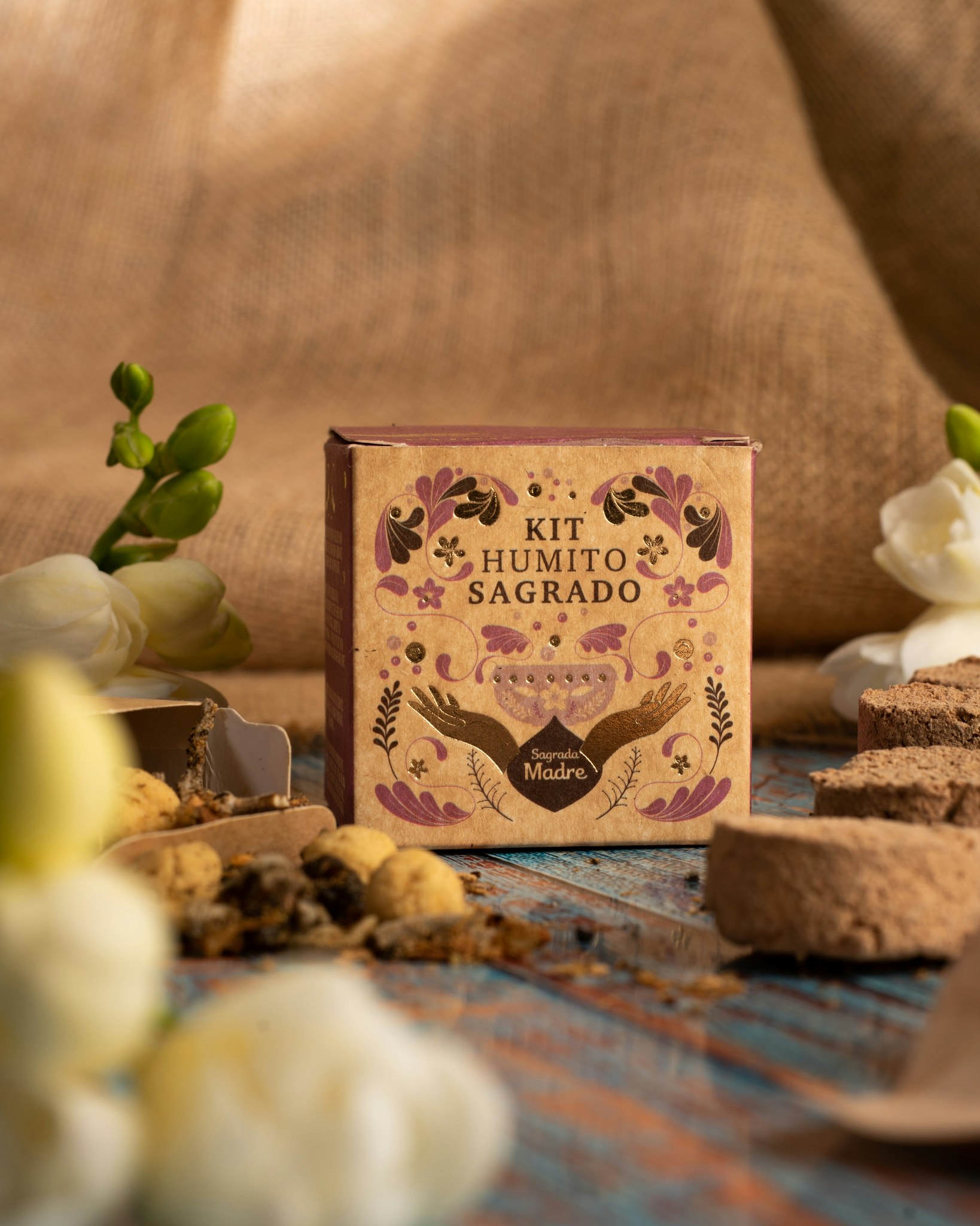Sagrada Madre - Sacred Smoke Kit Purification (rökelsekol, örter och pärlor)