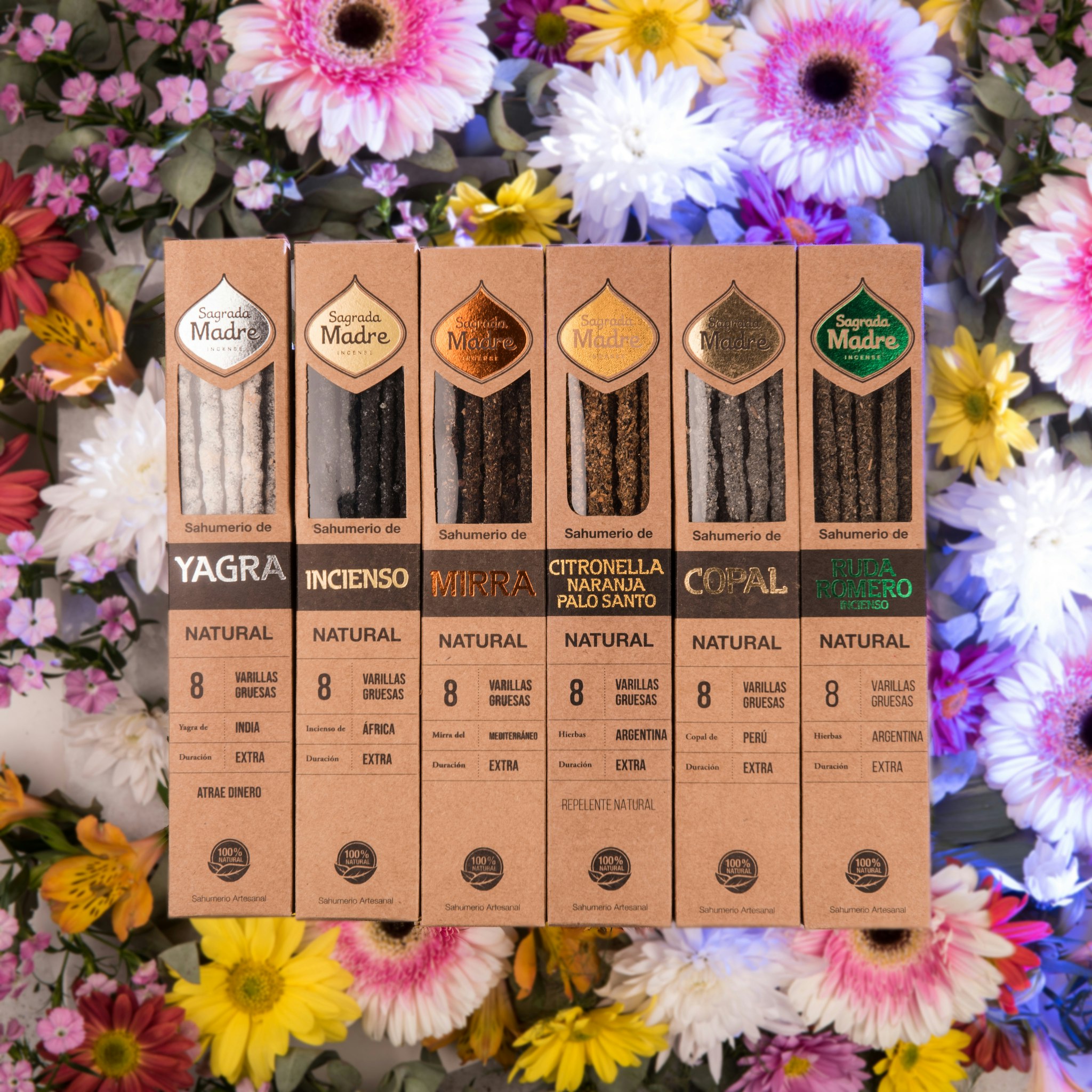 Sagrada Madre Natural line - Citronella, Apelsinskal & Palo Santo, rökelsepinnar
