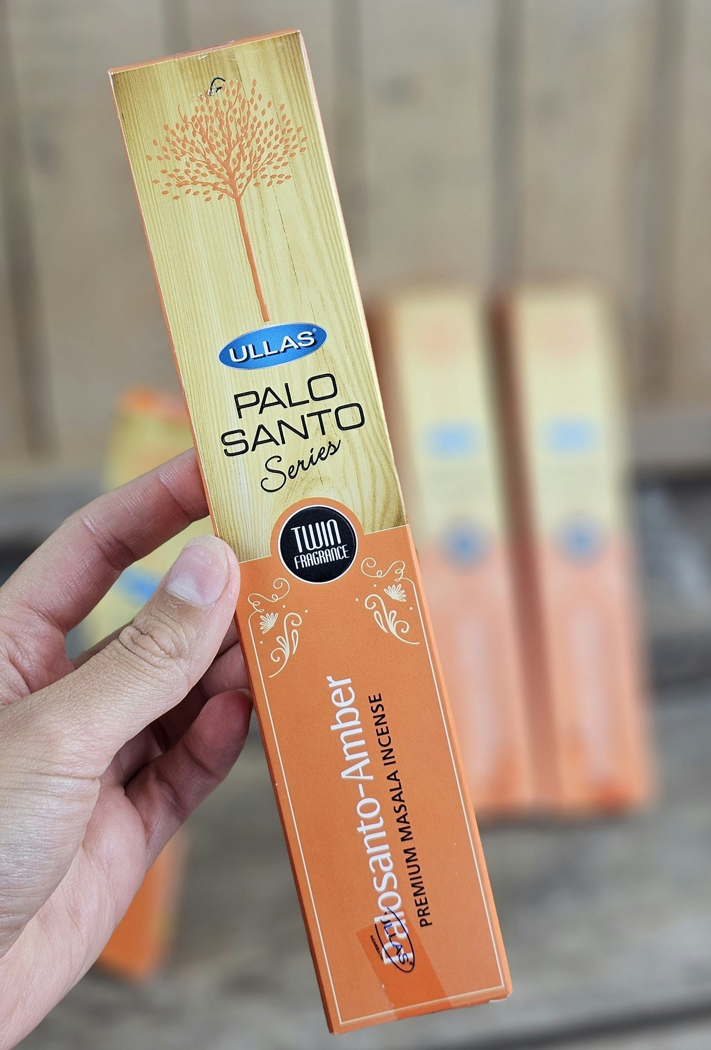 Ullas Palo Santo Serie - Amber (Bärnsten), rökelsepinnar