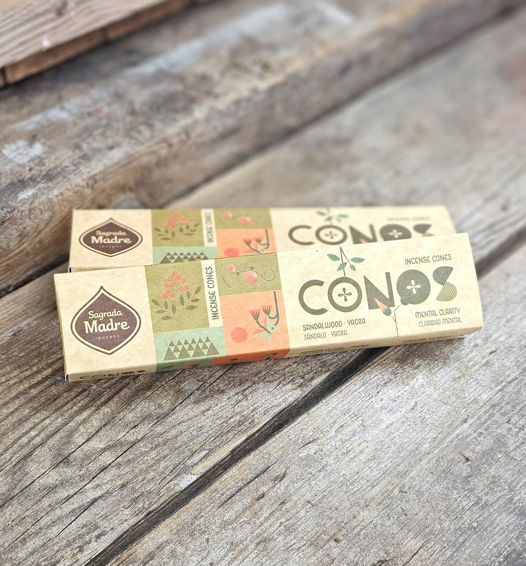 Sagrada Madre Conos - Sandalwood & Yagra, rökelsekoner