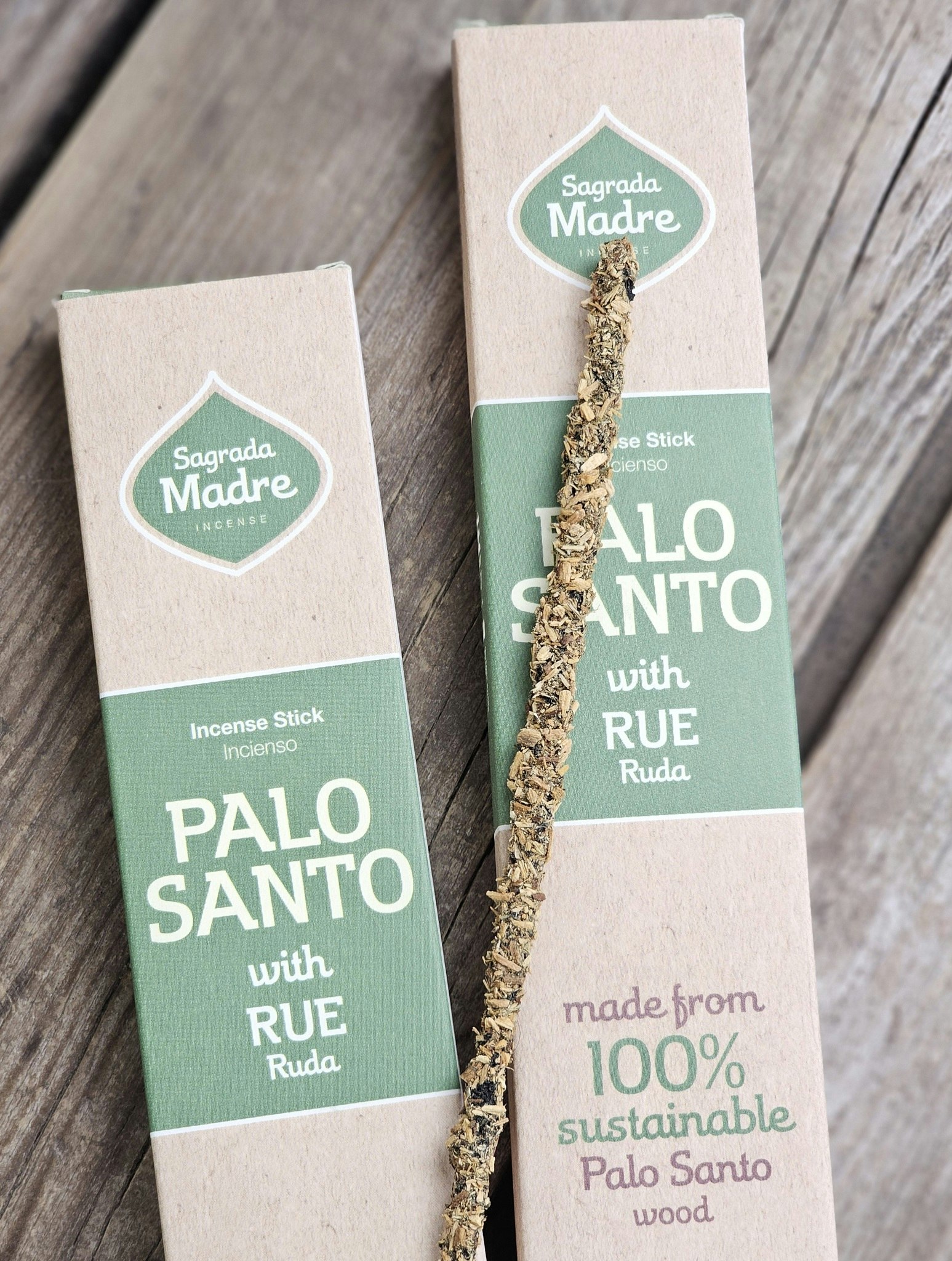 Sagrada Madre - Palo Santo med Vinruta, rökelsepinnar