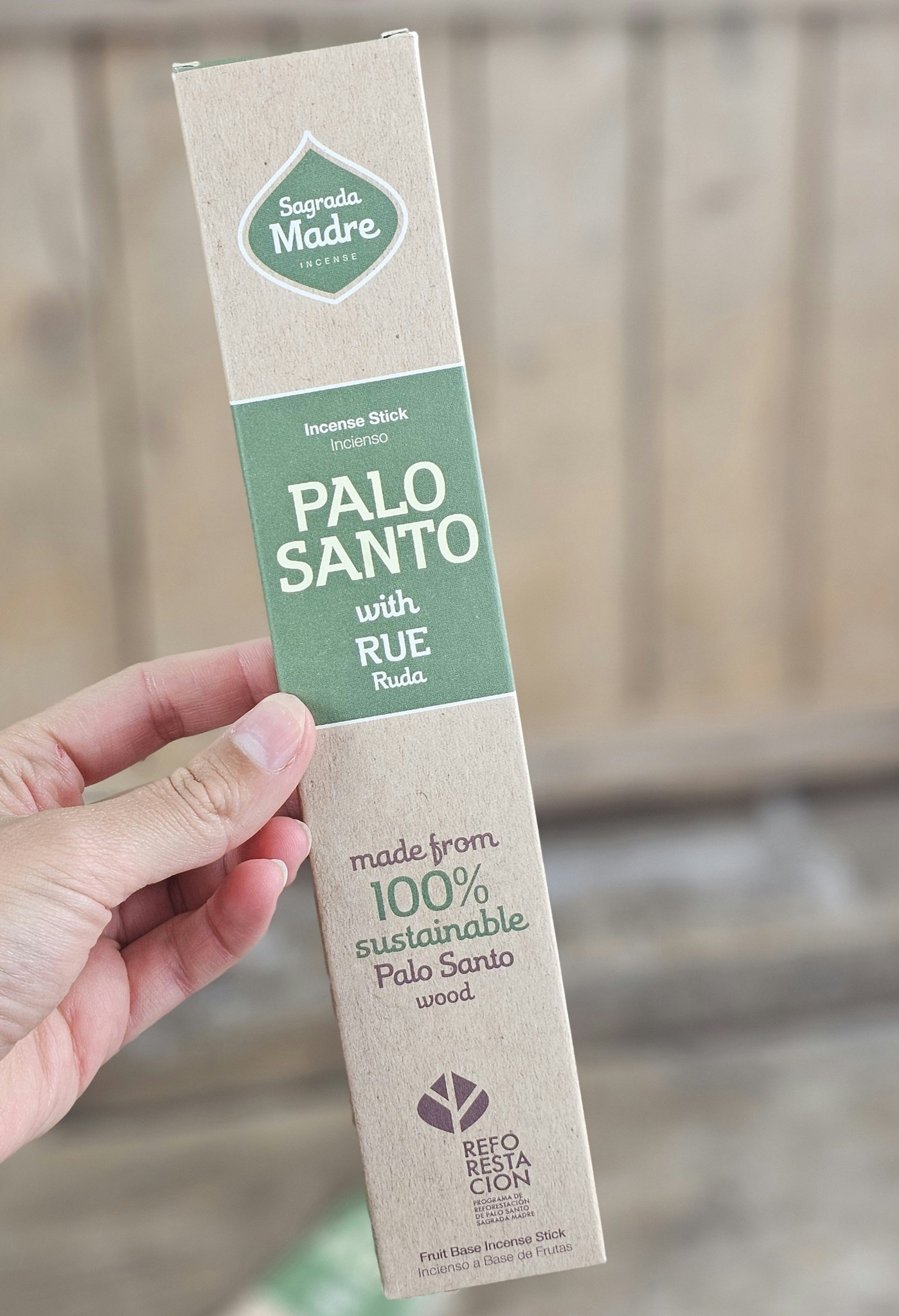 Sagrada Madre - Palo Santo med Vinruta, rökelsepinnar