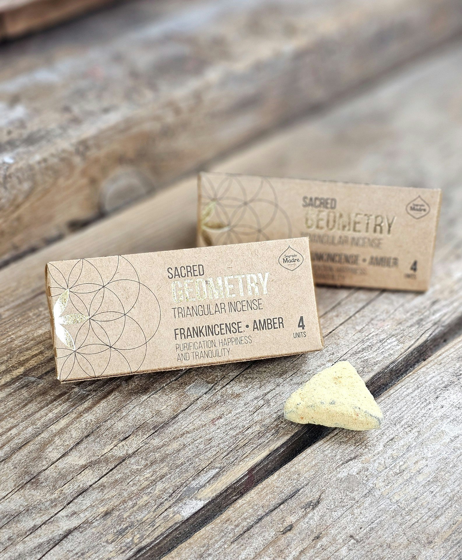 Sagrada Madre Geometría - Frankincense & Bärnsten, rökelsetrianglar