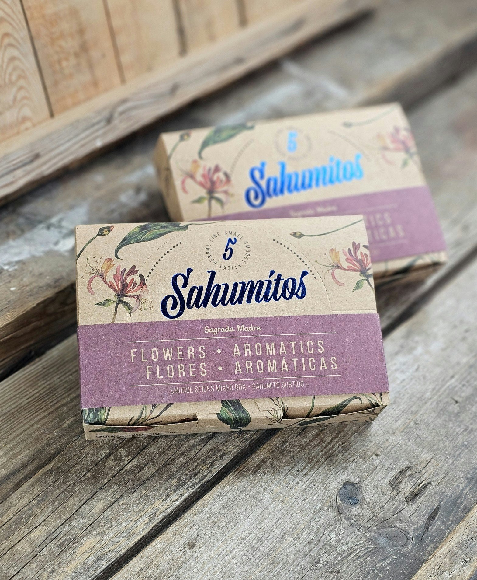 Sagrada Madre Sahumitos - Smudge Box x 5 Flowers & Aromatics
