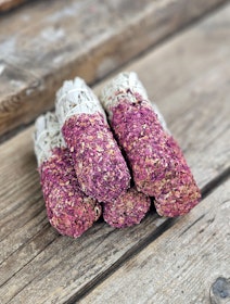 Vit Salvia med Rosor, smudge bunt