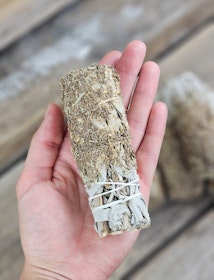 Vit Salvia med Rosmarin, smudge bunt