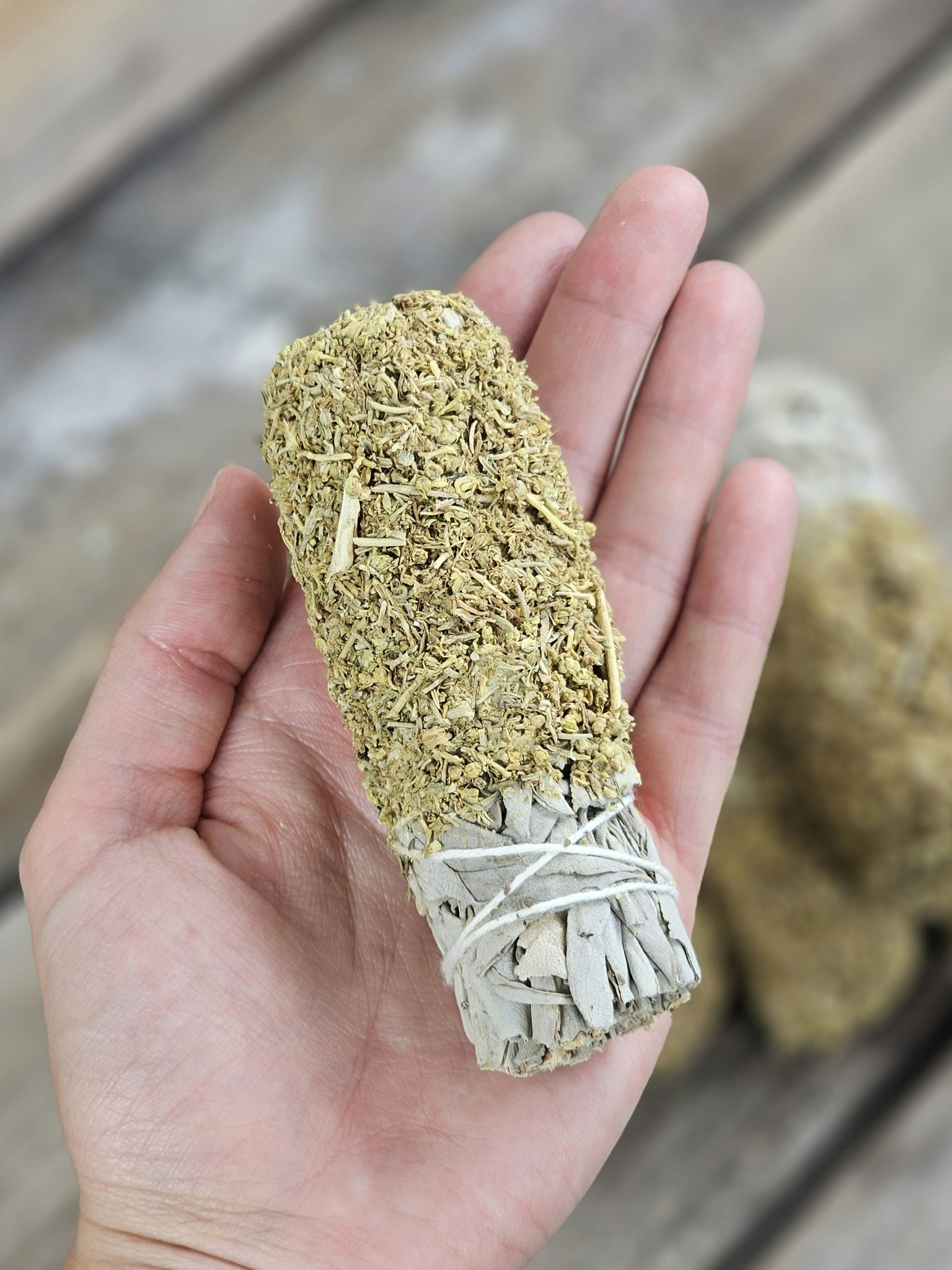 Vit Salvia med Vinruta, smudge bunt