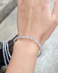 Agat, armband 4mm runda pärlor