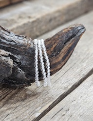 Bergkristall, armband 4mm runda pärlor