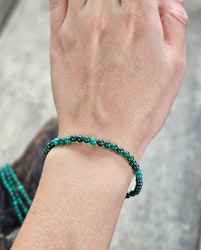 Malakit, armband 4mm runda pärlor
