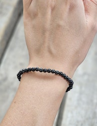 Regnbågsobsidian, armband 4mm runda pärlor