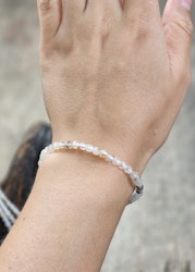 Agat, armband 4mm facetterade pärlor
