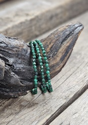 Malakit, armband 4mm facetterade pärlor