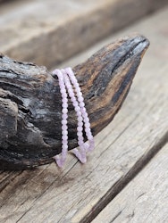 Kunzit, armband 4mm facetterade pärlor