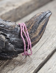 Rosa Turmalin, armband 4mm facetterade pärlor