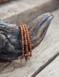 Spessartin Granat, armband 4mm facetterade pärlor